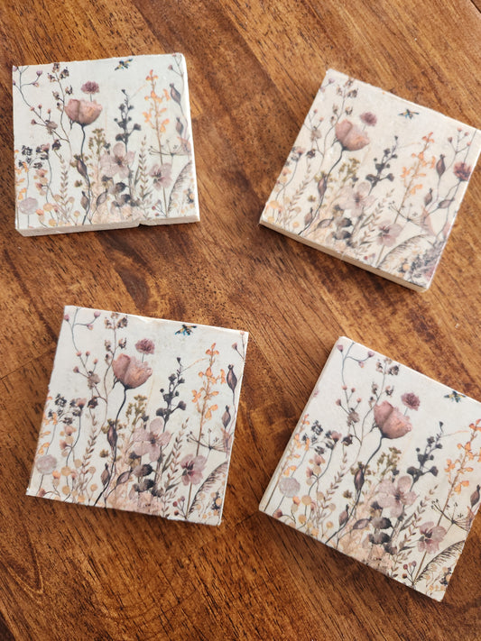 Travertine Coaster Sets