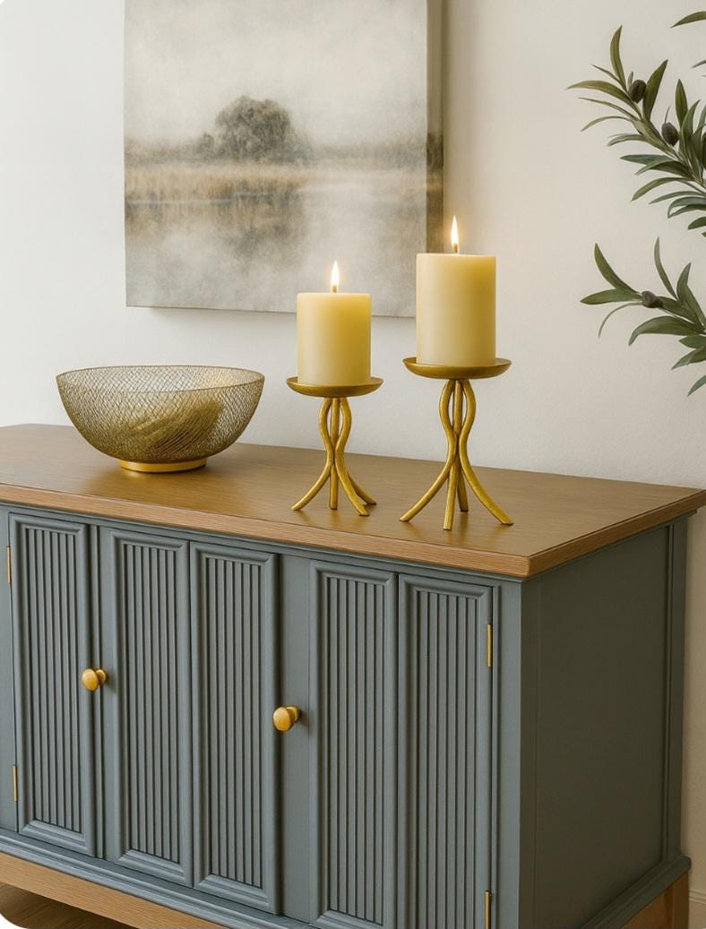Hand Forged Candle Holders - Gold
