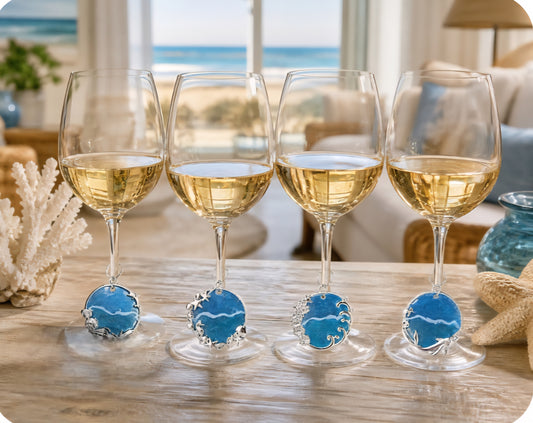 Coastal Wine Charms