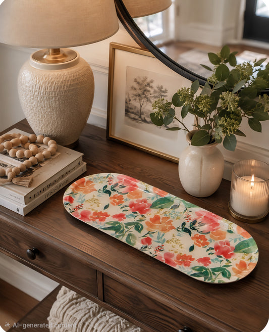 Floral Decorative Tray