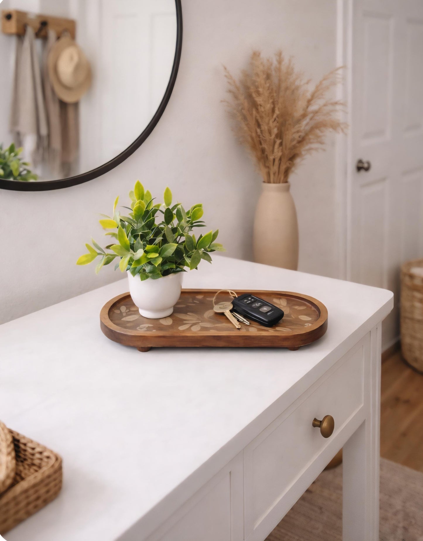 Solid Wood Trinket Tray, Modern Farmhouse Decor