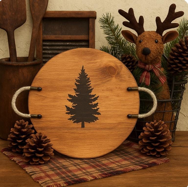 Serving Tray - Rustic Pine