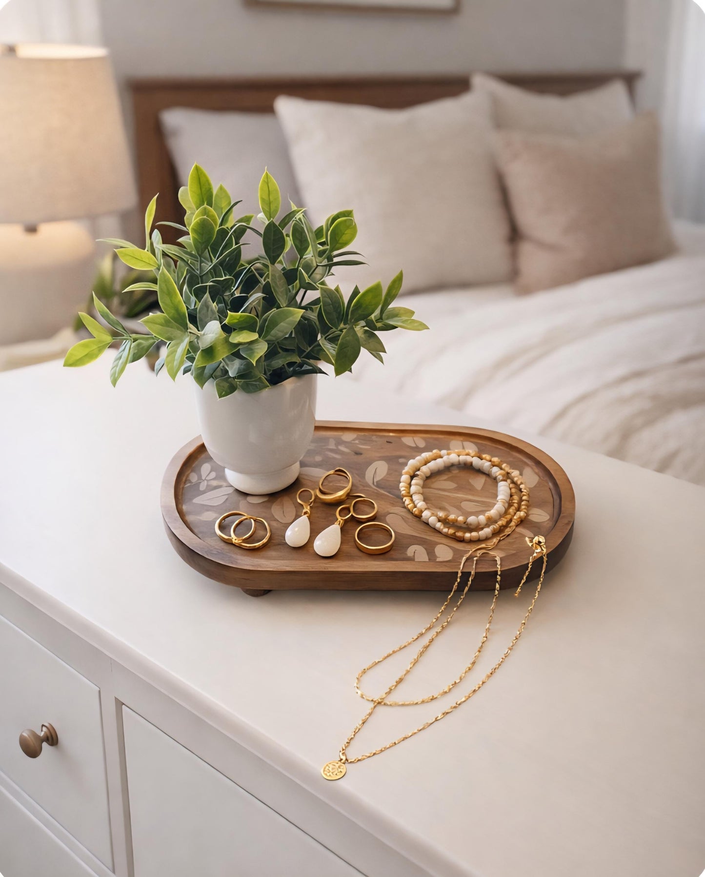 Solid Wood Trinket Tray, Modern Farmhouse Decor