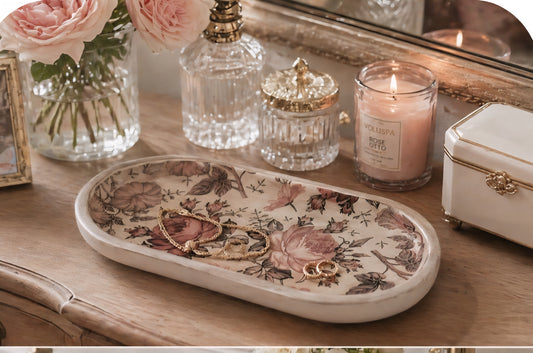 Vintage Blush Trinket Tray