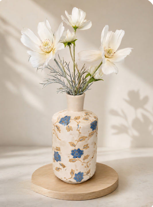 Blue Blossom Vintage Vase