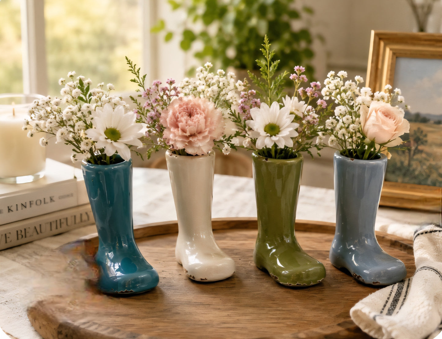 Bloom and Boots Bud Vases