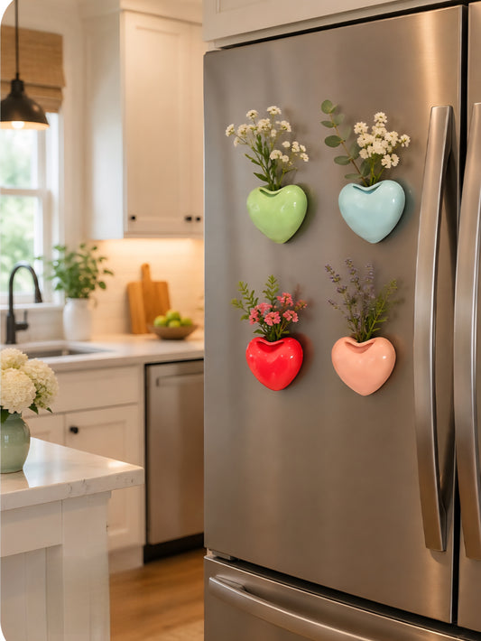 Heart Bloom Magnetic Bud Vase