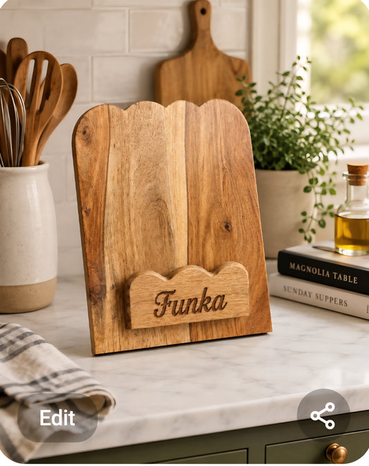 Personalized Cookbook Holder - Charcuterie Board