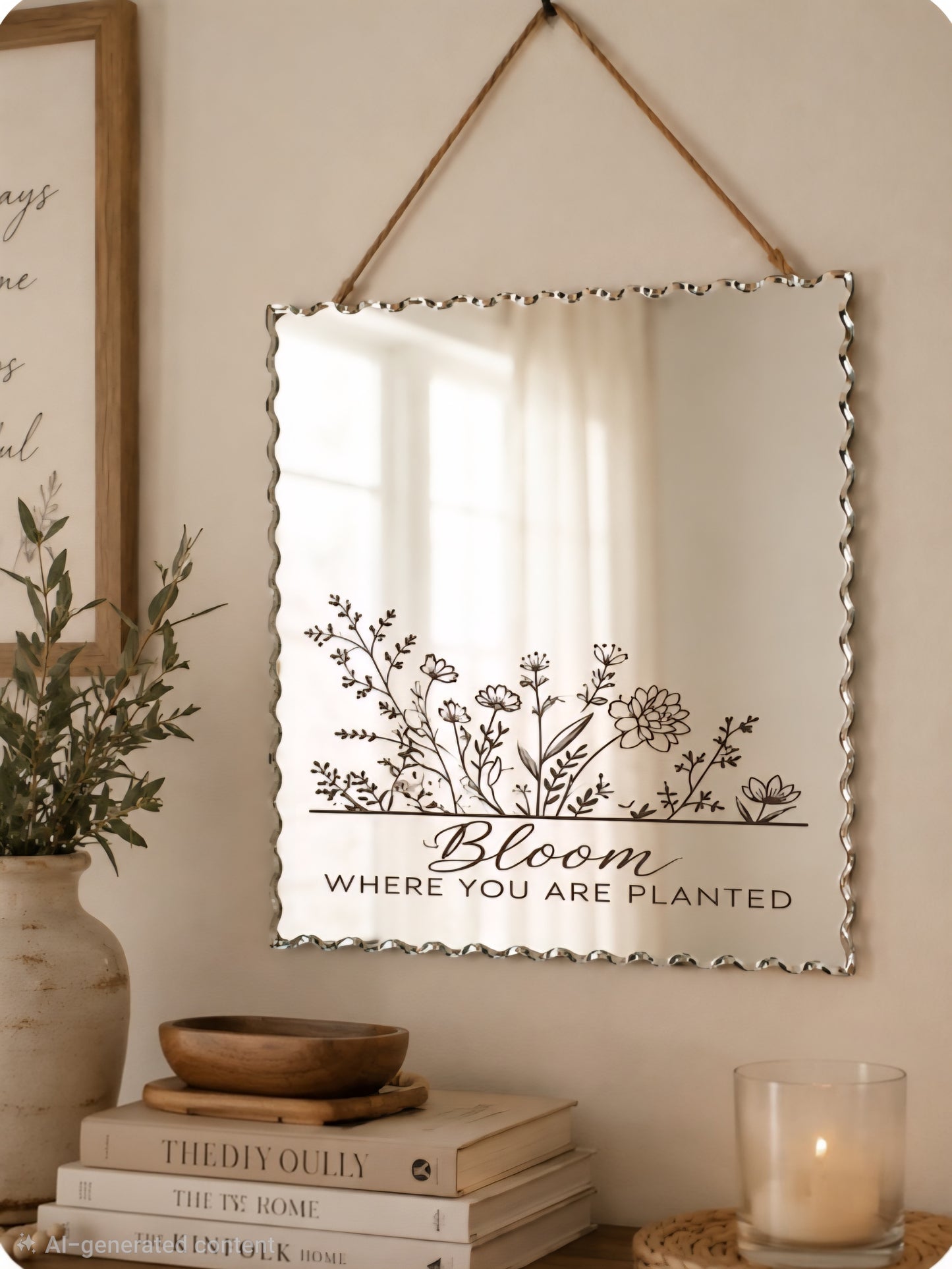 BLOOM Where You Are Planted Etched Mirror