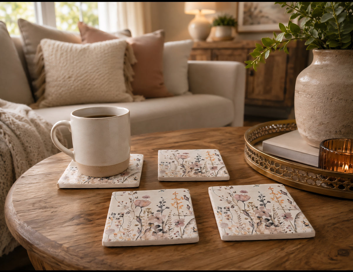 Travertine Coaster Sets
