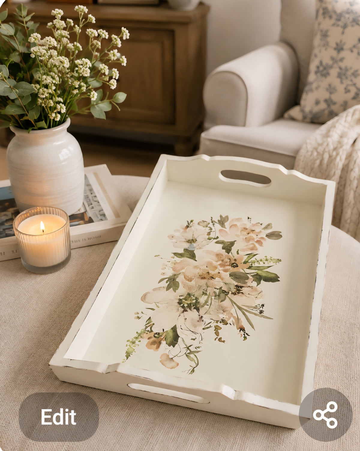 Vintage Inspired Serving Tray