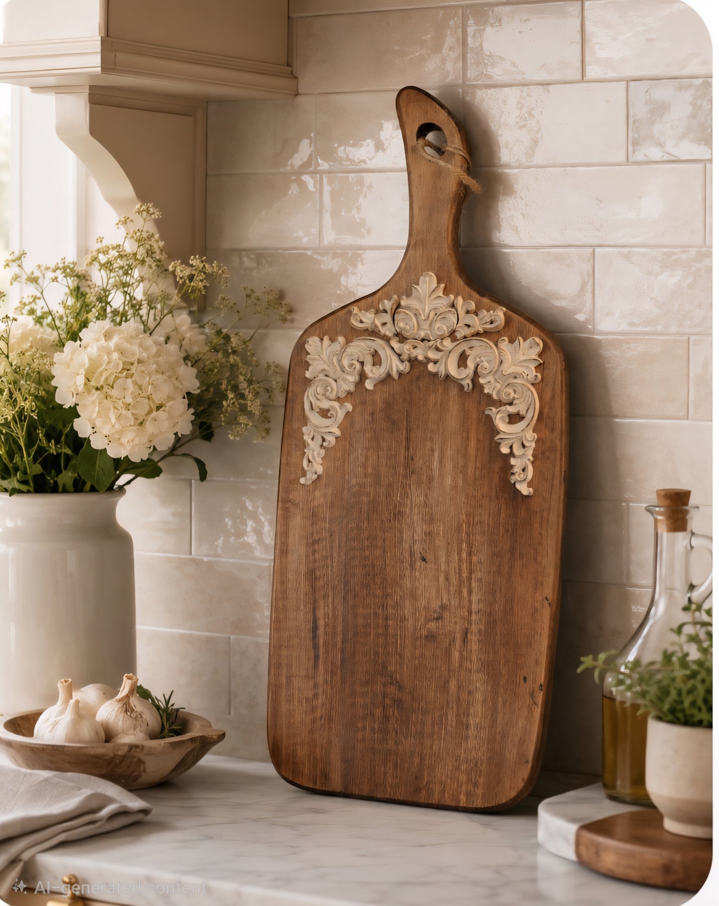 Scroll Wood Serving / Charcuterie Board