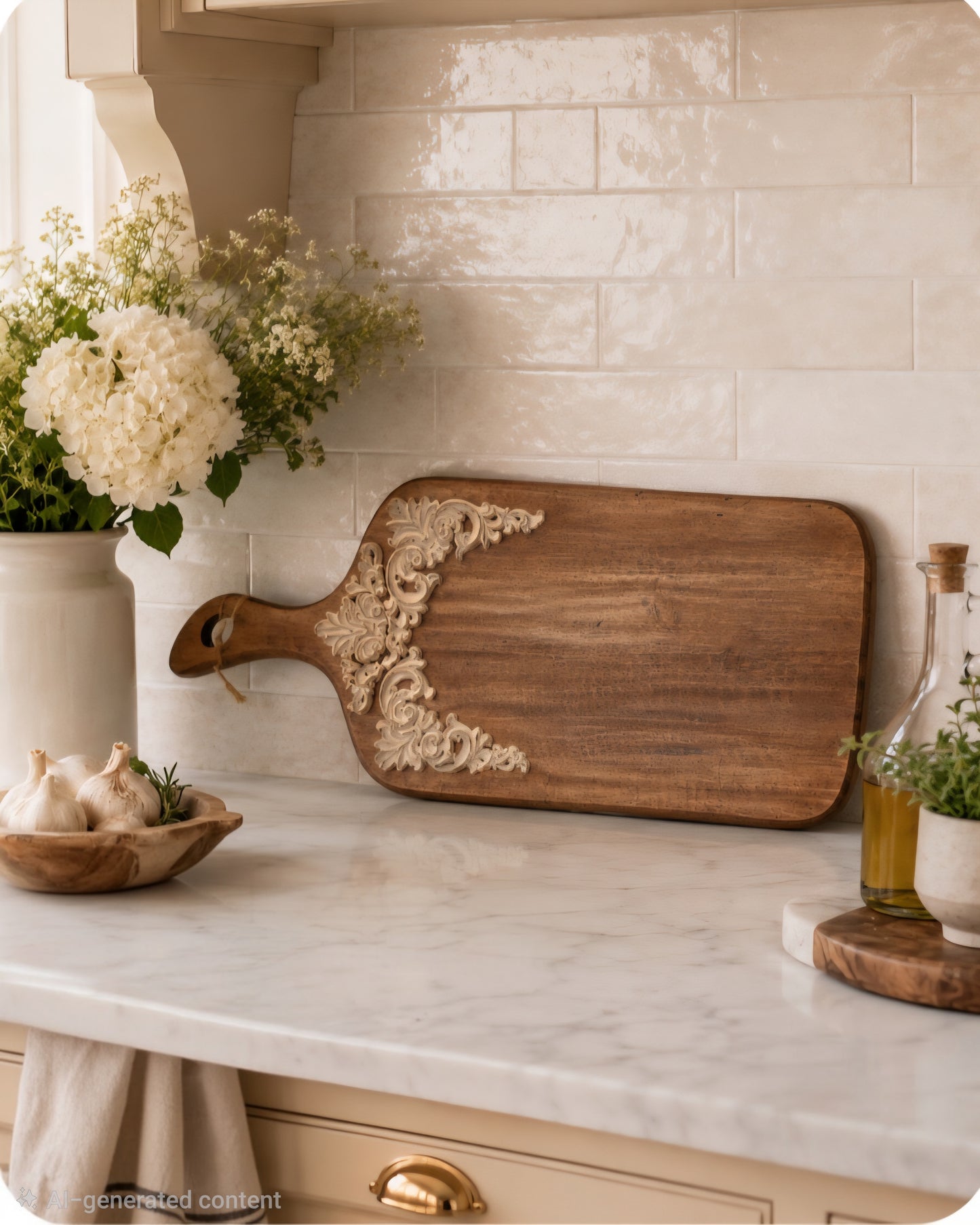 Scroll Wood Serving / Charcuterie Board