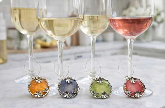 Spring Bouquet Wine Charm Set